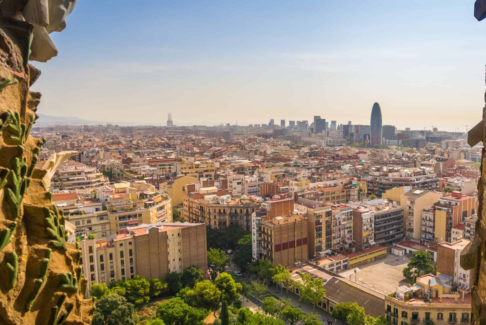 vues panoramiques depuis la sagrada familia