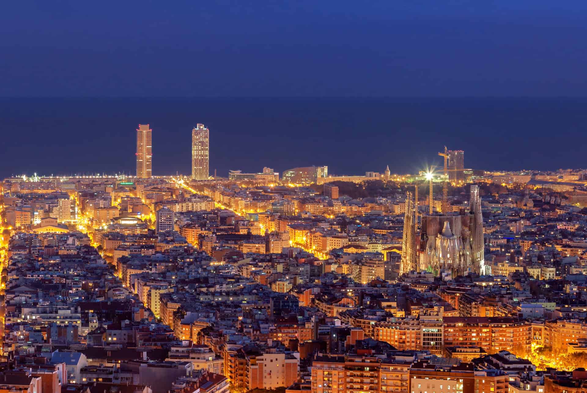 ou dormir pas cher a barcelone vue nuit