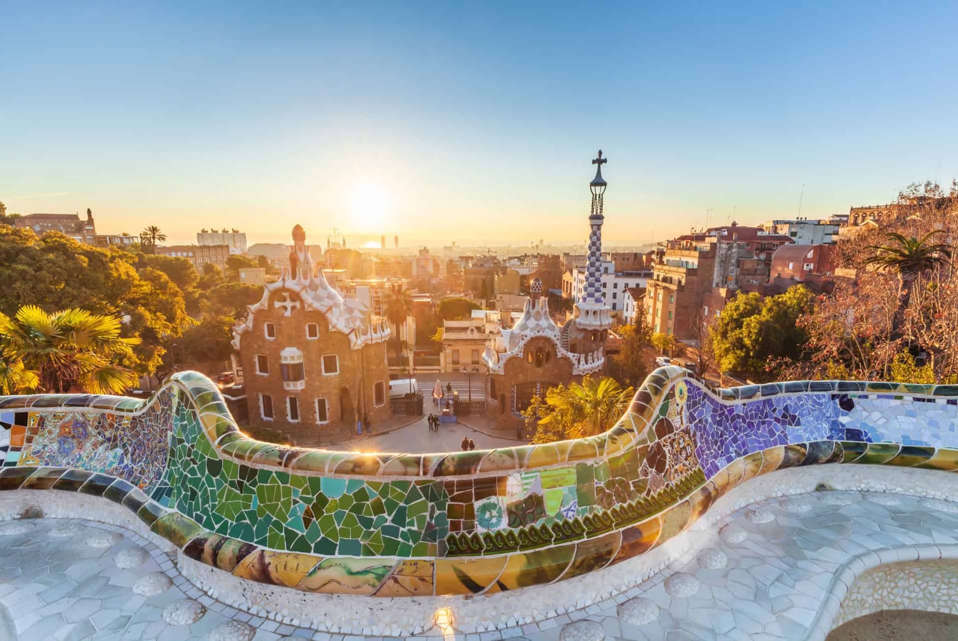 parc guell terrasse et vue
