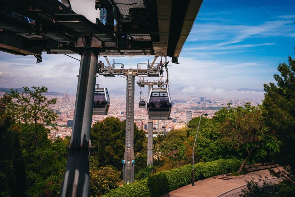 Billet aller-retour pour le téléphérique du Montjuïc