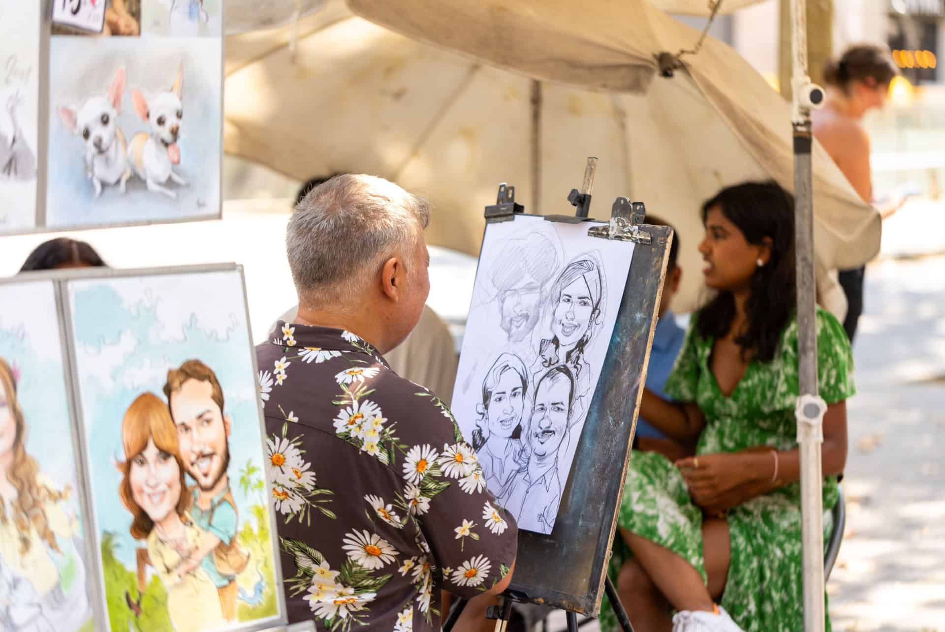 artiste de rue sur la rambla