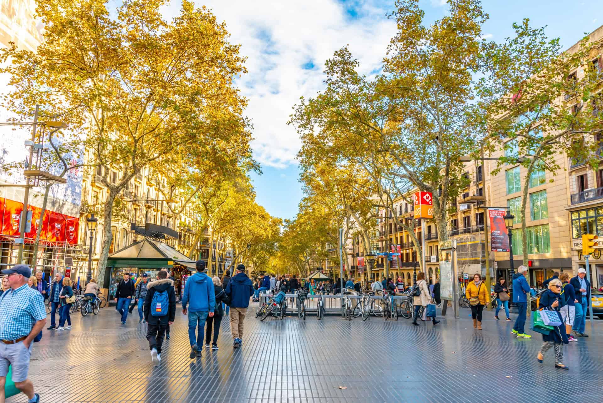 les ramblas barcelone en octobre
