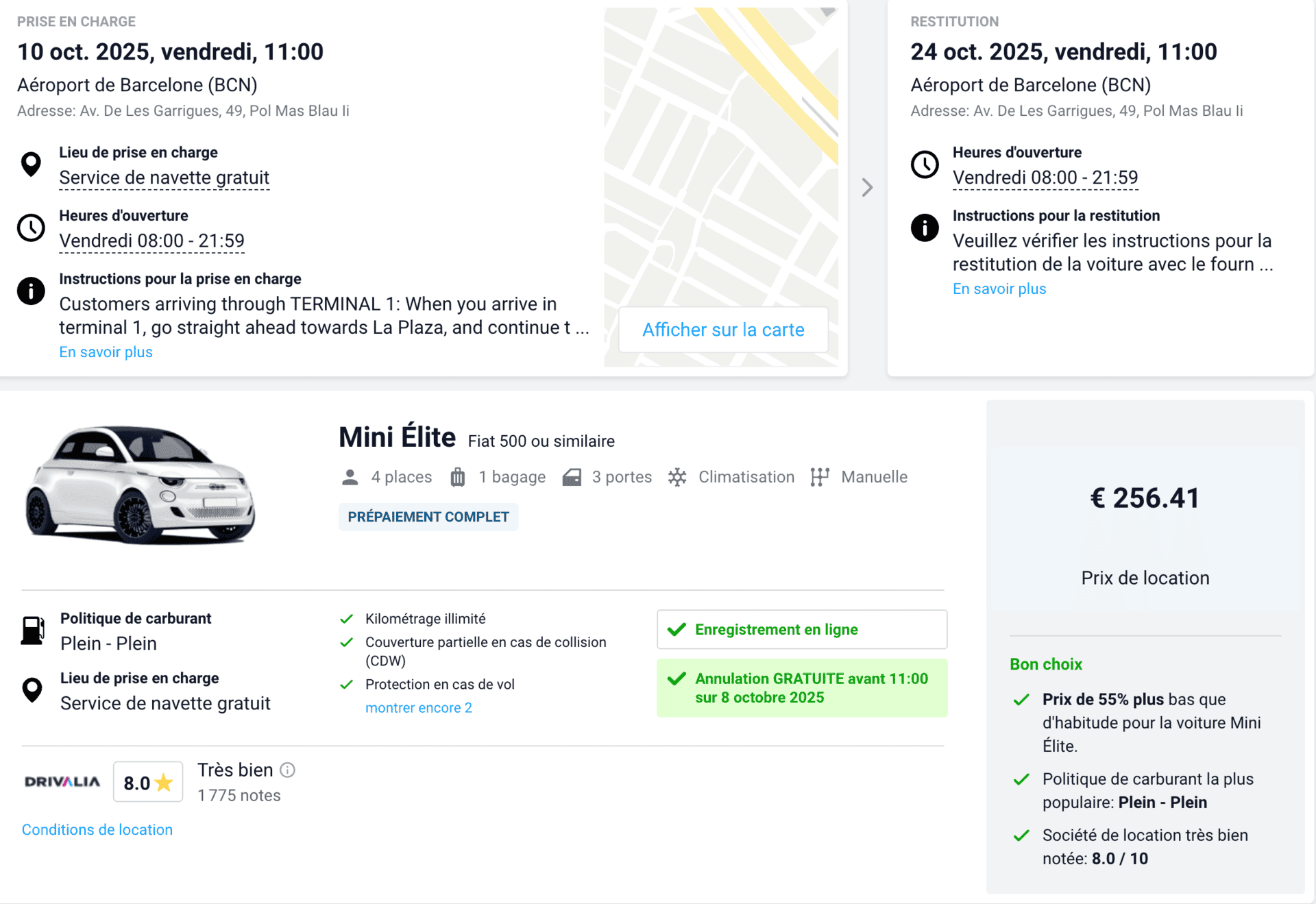 location voiture barcelone discover cars fiat 500