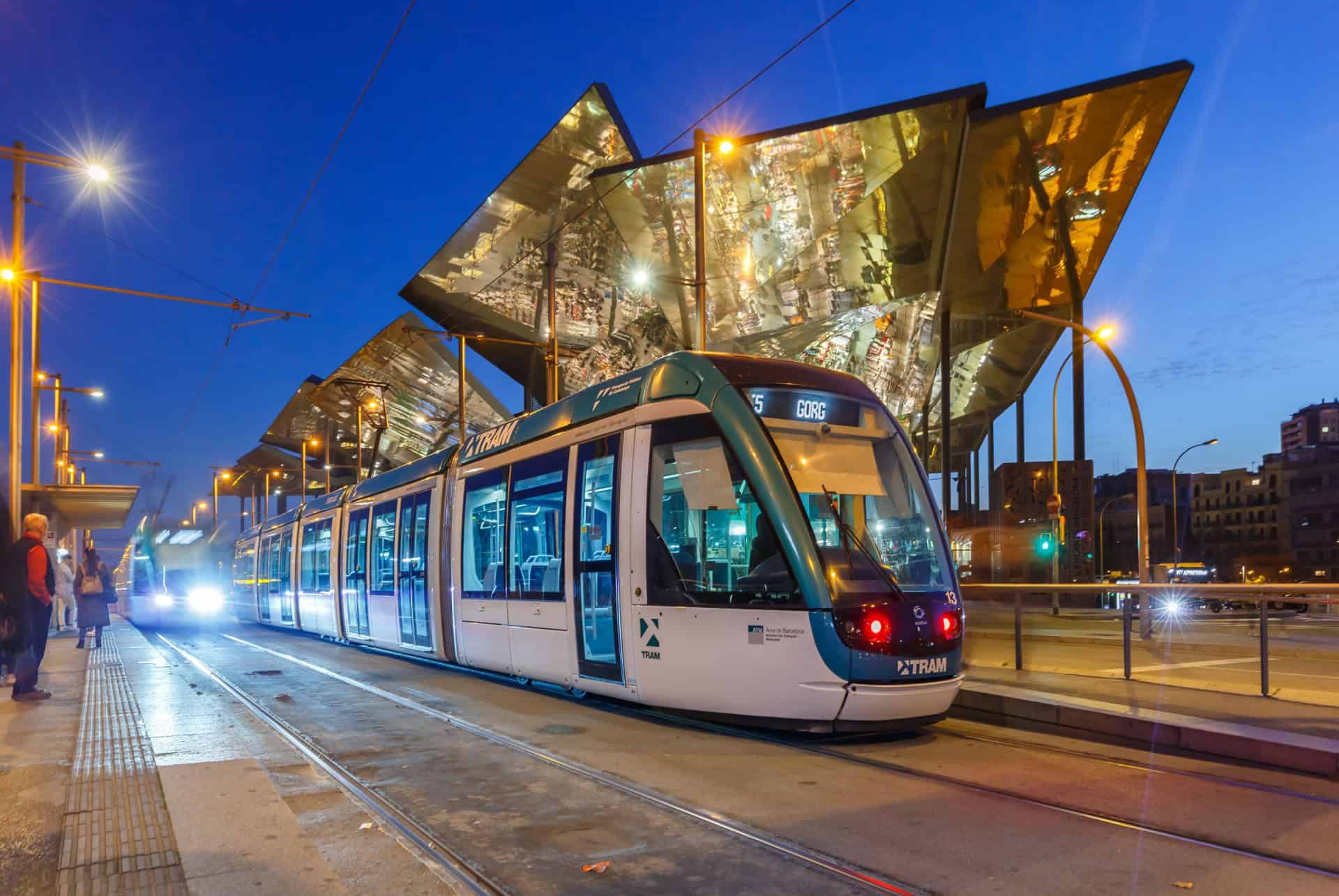 tramways a barcelone