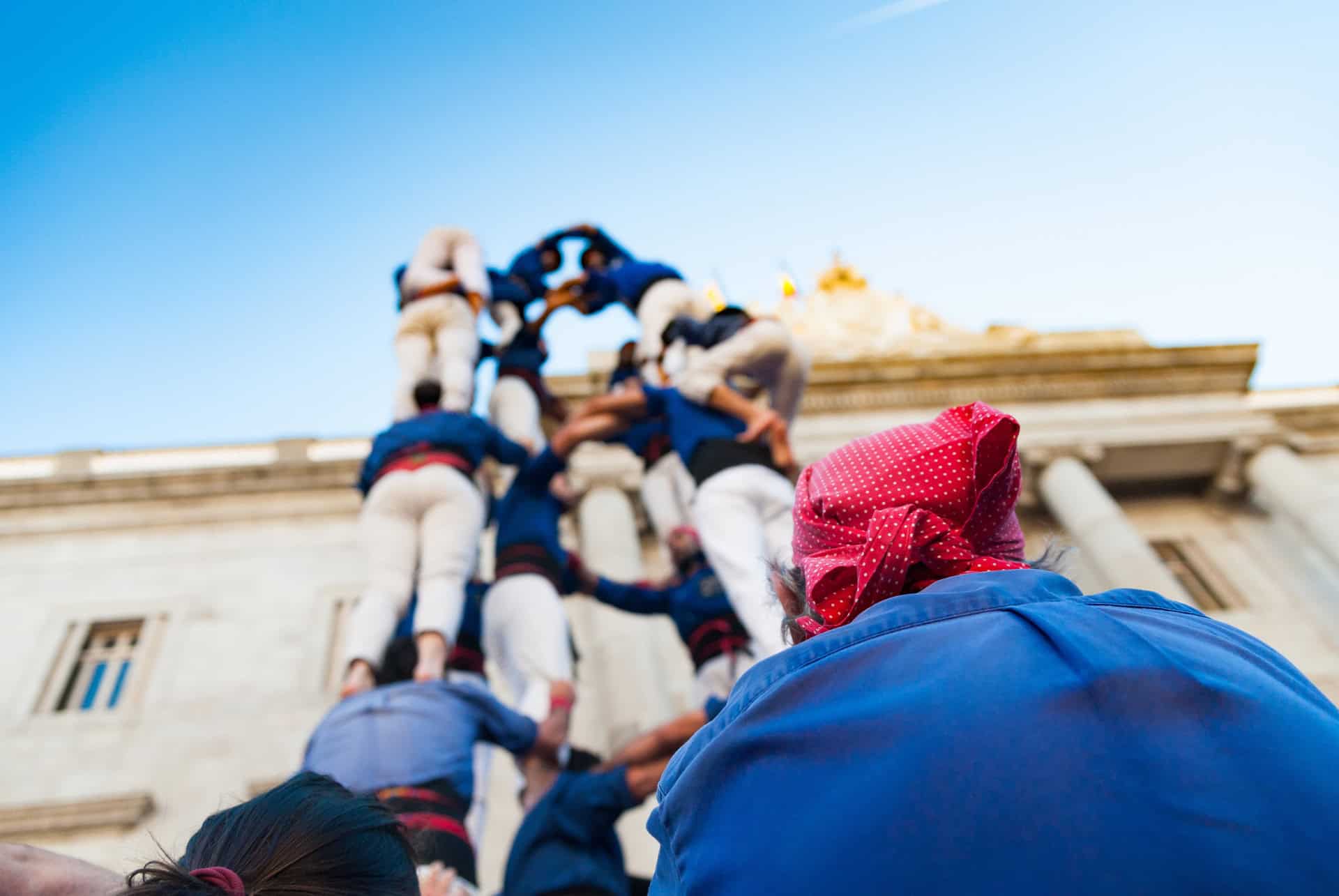 castellers festes major barcelone en septembre