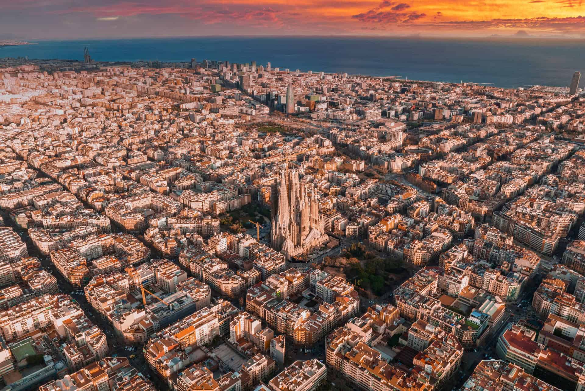 vue aerienne barcelone vue aerienne barcelone