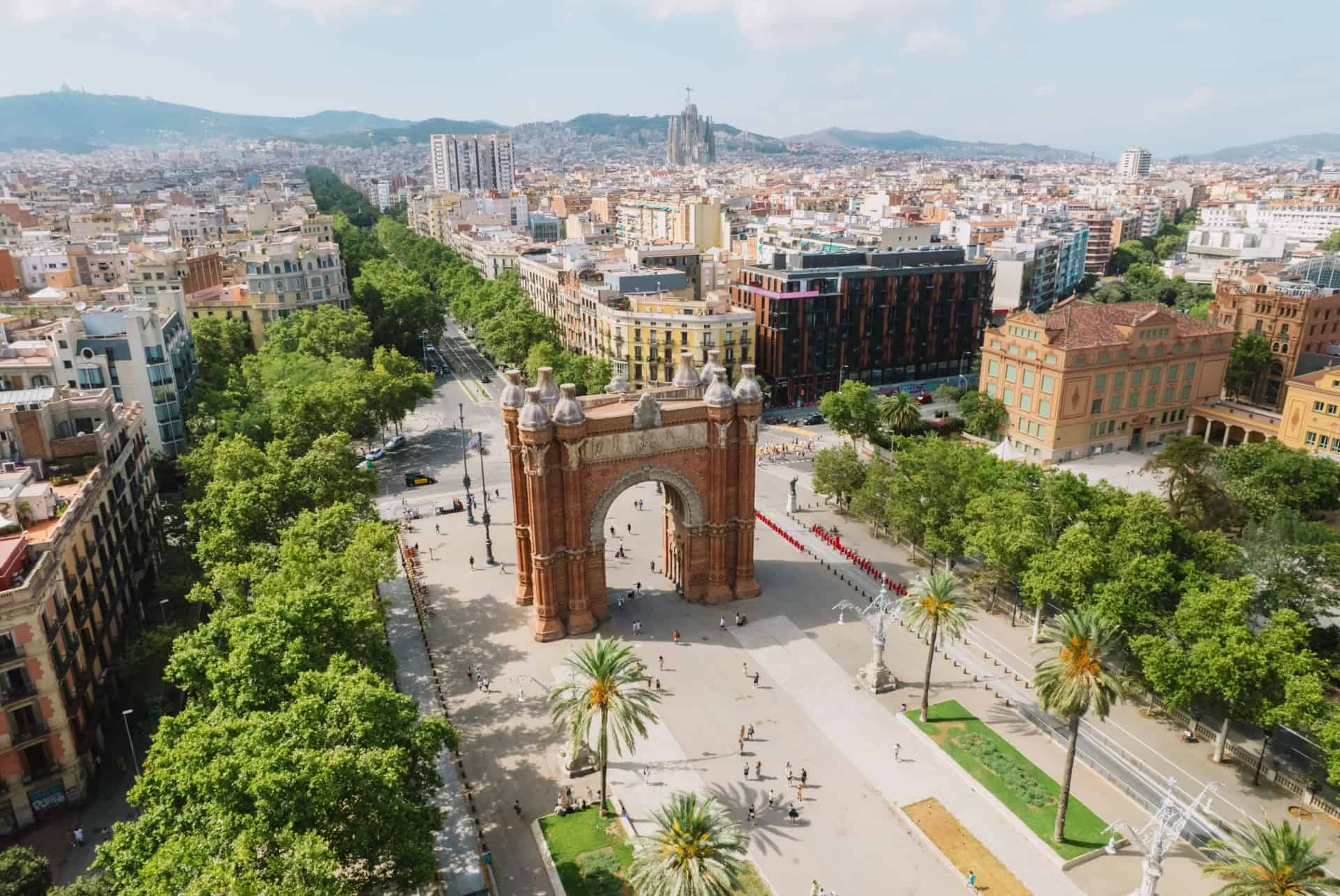 arc triomf vue aerienne