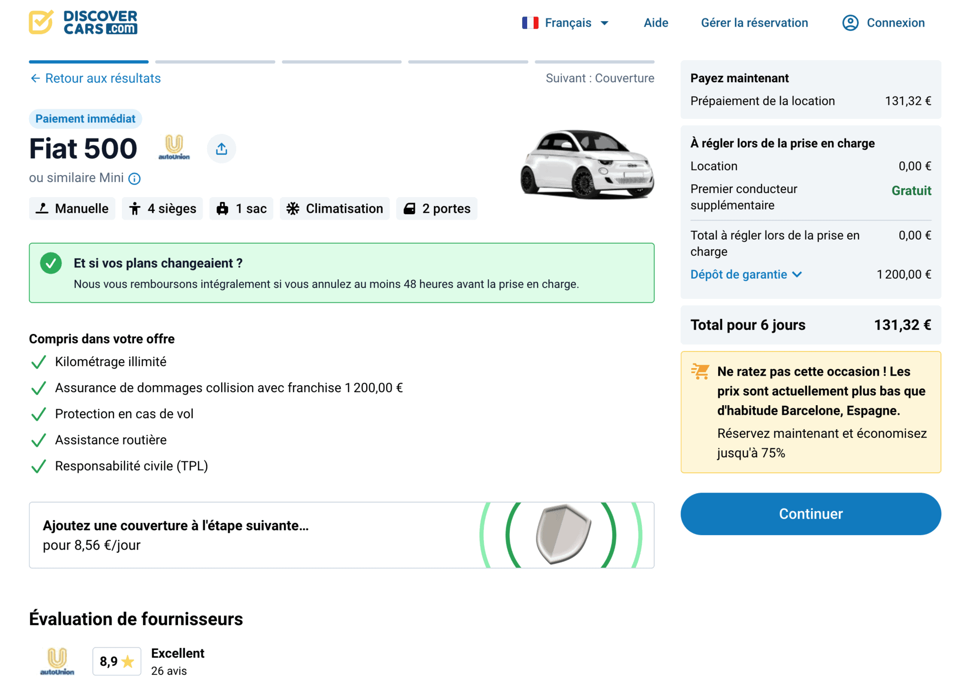 location voiture barcelone discover cars